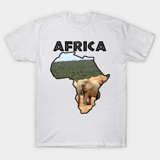 African Wildlife Continent Elephant Herd T-Shirt